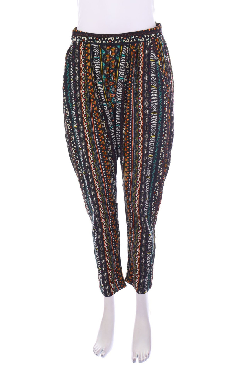 Ohne Label - Harems-Hose mit Print - D 36-38