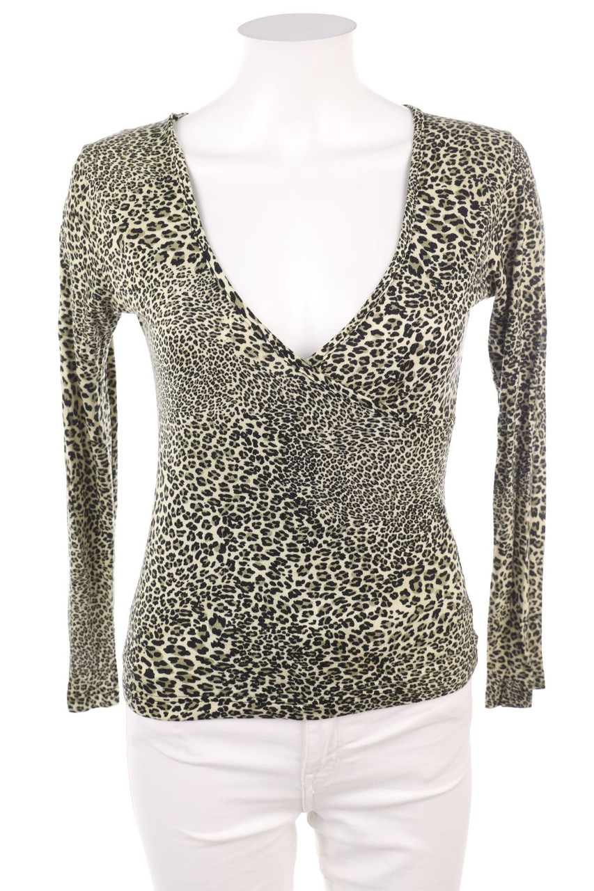 PRONTO MODA - Longsleeve-Shirt mit Leo-Print - L