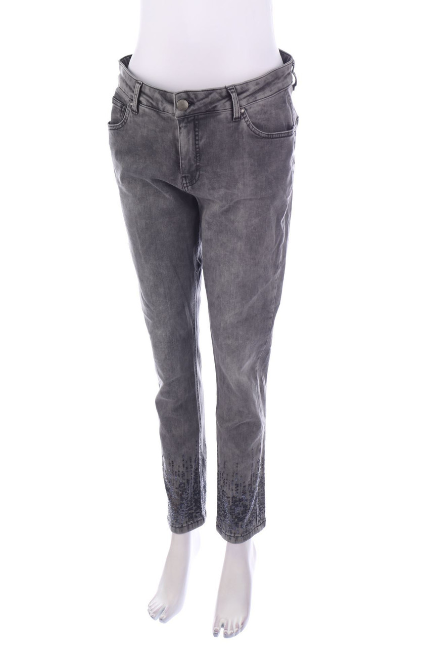 HEINE - Used Look Straight Cut Jeans mit Pailletten - D 44
