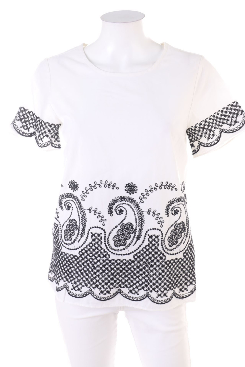 MICHAEL MICHAEL KORS - Kurzarm-Bluse mit Stickereien - XS