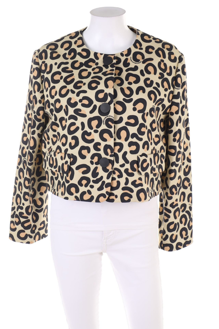 LOVE MOSCHINO - Blazer-Jacke mit Leo-Print - D 40