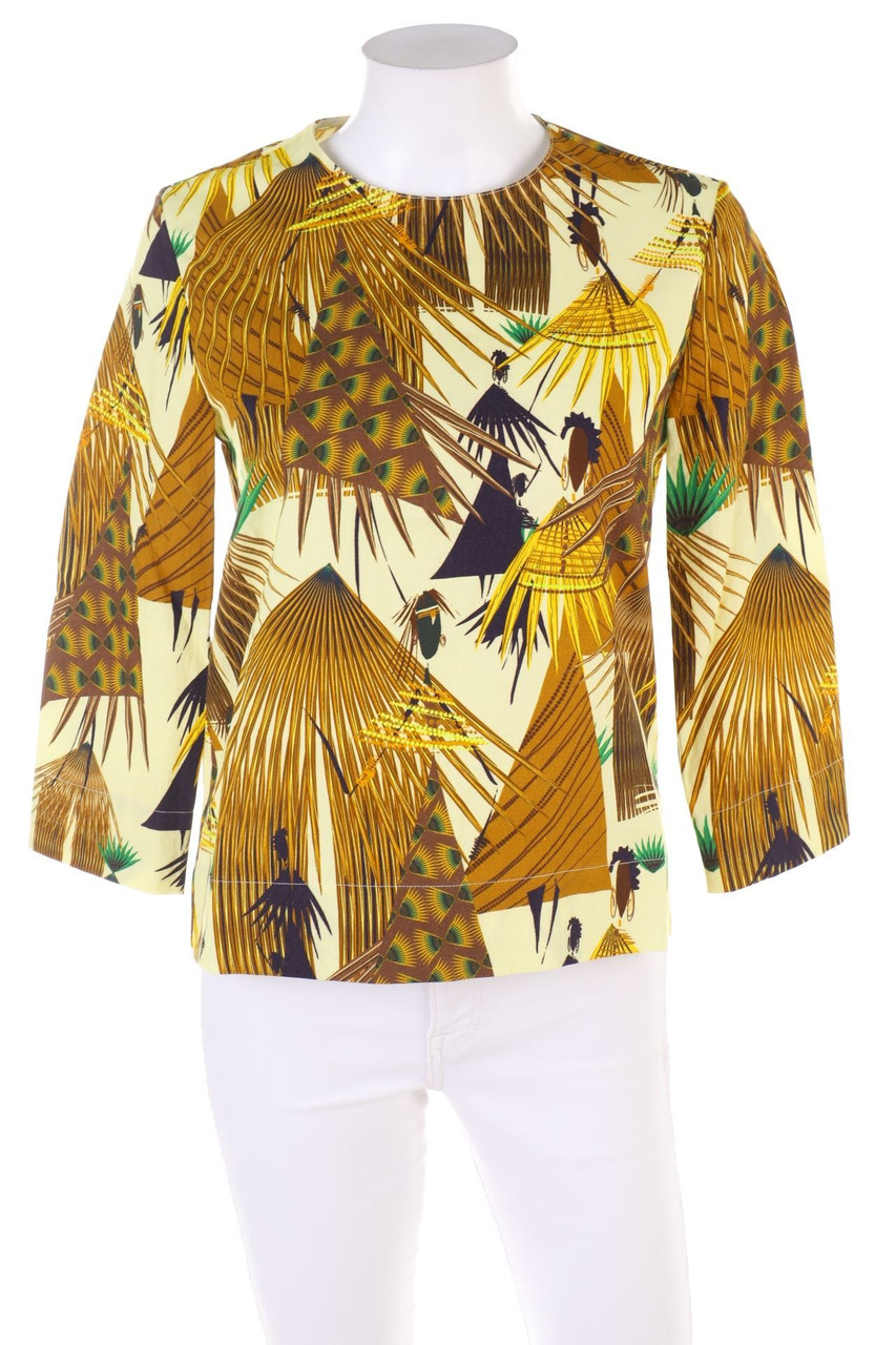 MARNI - Kurzarm-Bluse mit Print - D 38