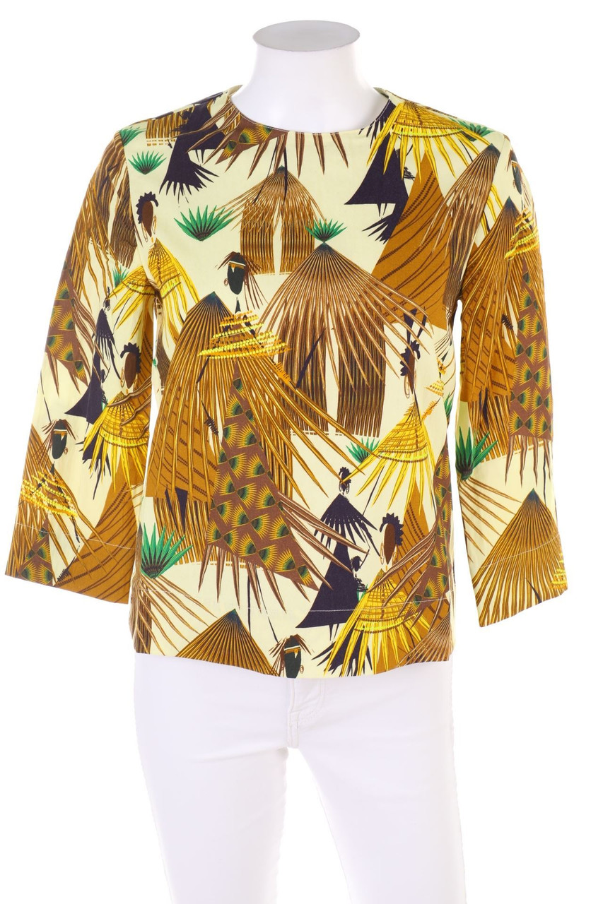 MARNI - Kurzarm-Bluse mit Print - D 38