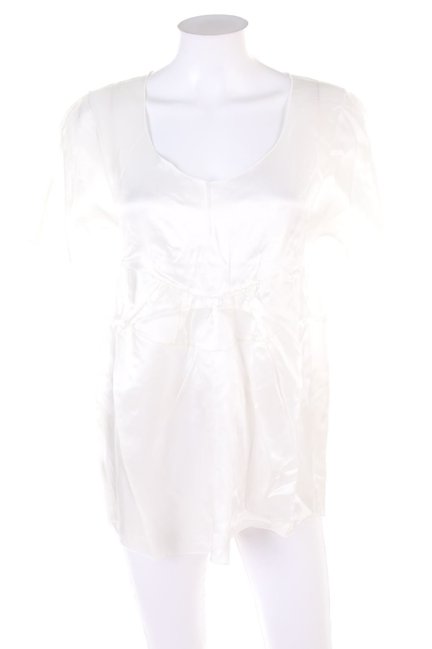 MARNI - Kurzarm-Bluse mit Raffungen - D 42