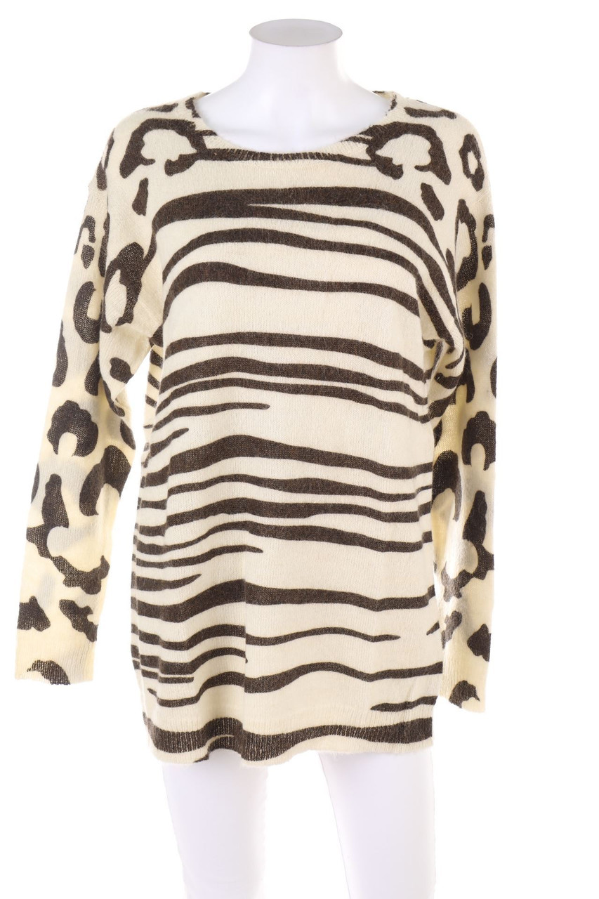 RICHMOND - Strick-Pullover aus Alpaka-Mix mit Animal-Print - D 46