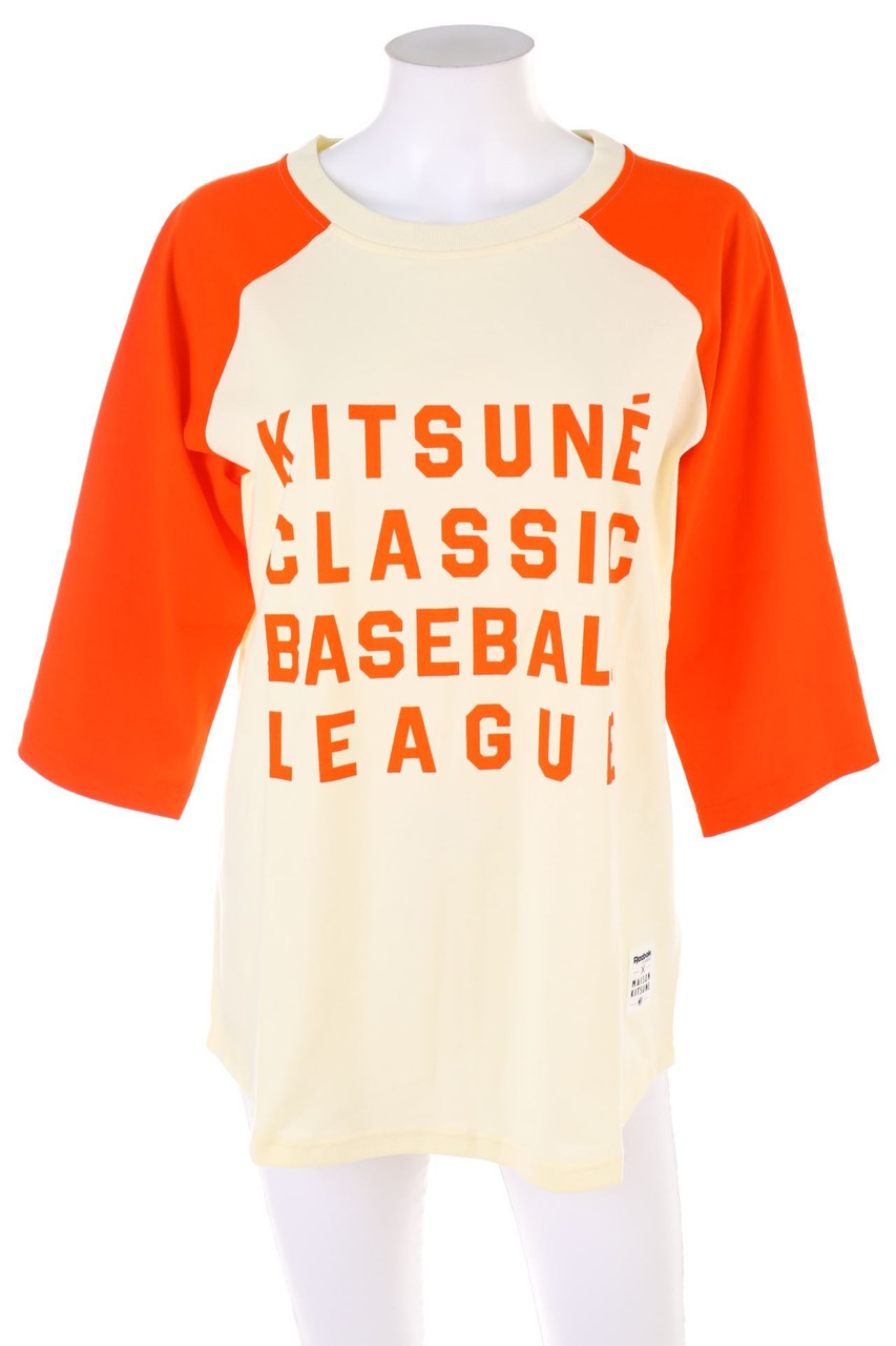 Reebok Classic x Maison Kitsuné - 3/4-Arm-Shirt mit Logo-Print - M