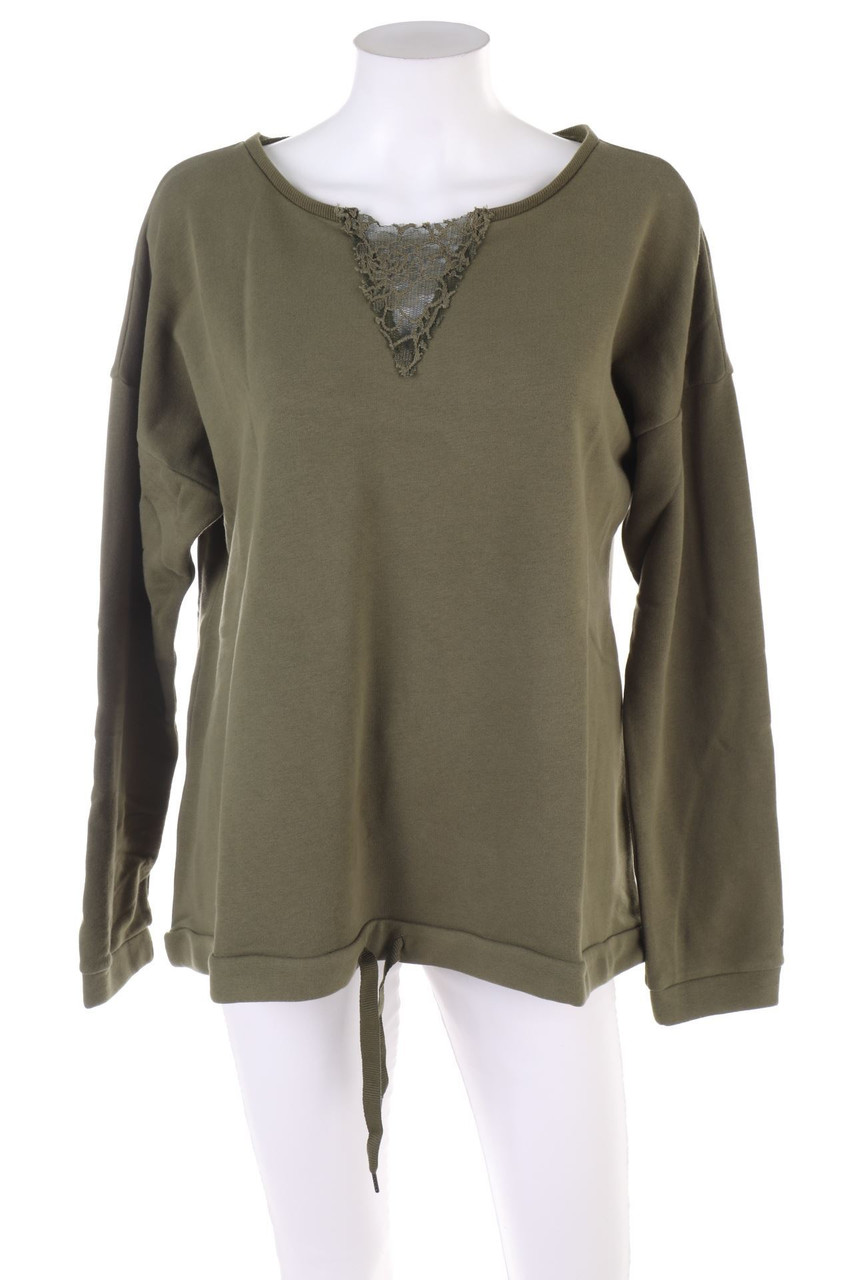 DIMENSIONE danza - Sweatshirt mit Spitzen-Einsatz - L