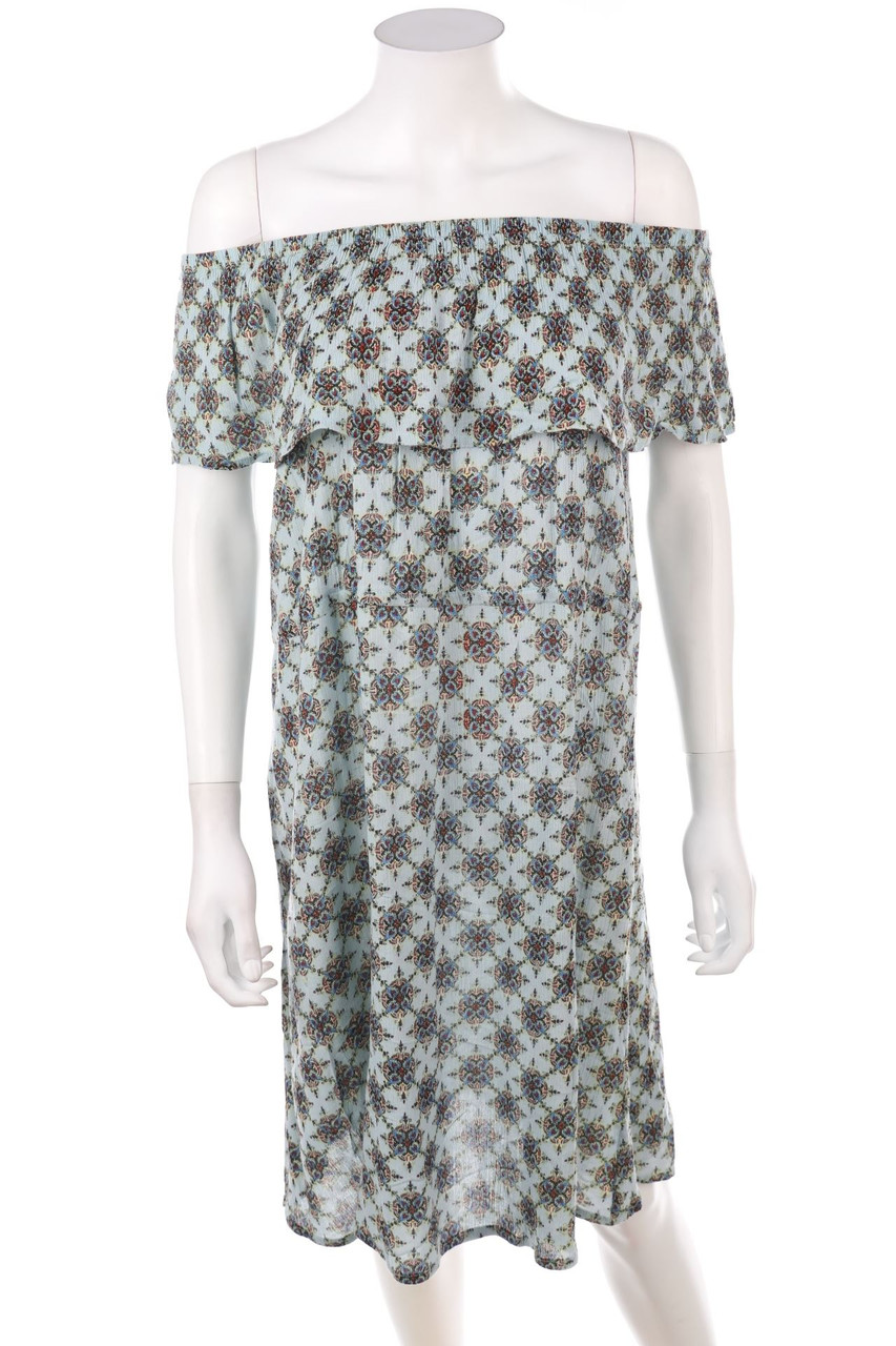 Ohne Label - Kleid mit Ethno-Print - L