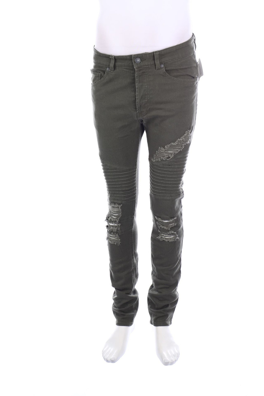 H&M DIVIDED - Destroyed Skinny-Jeans im Biker-Stil - W32