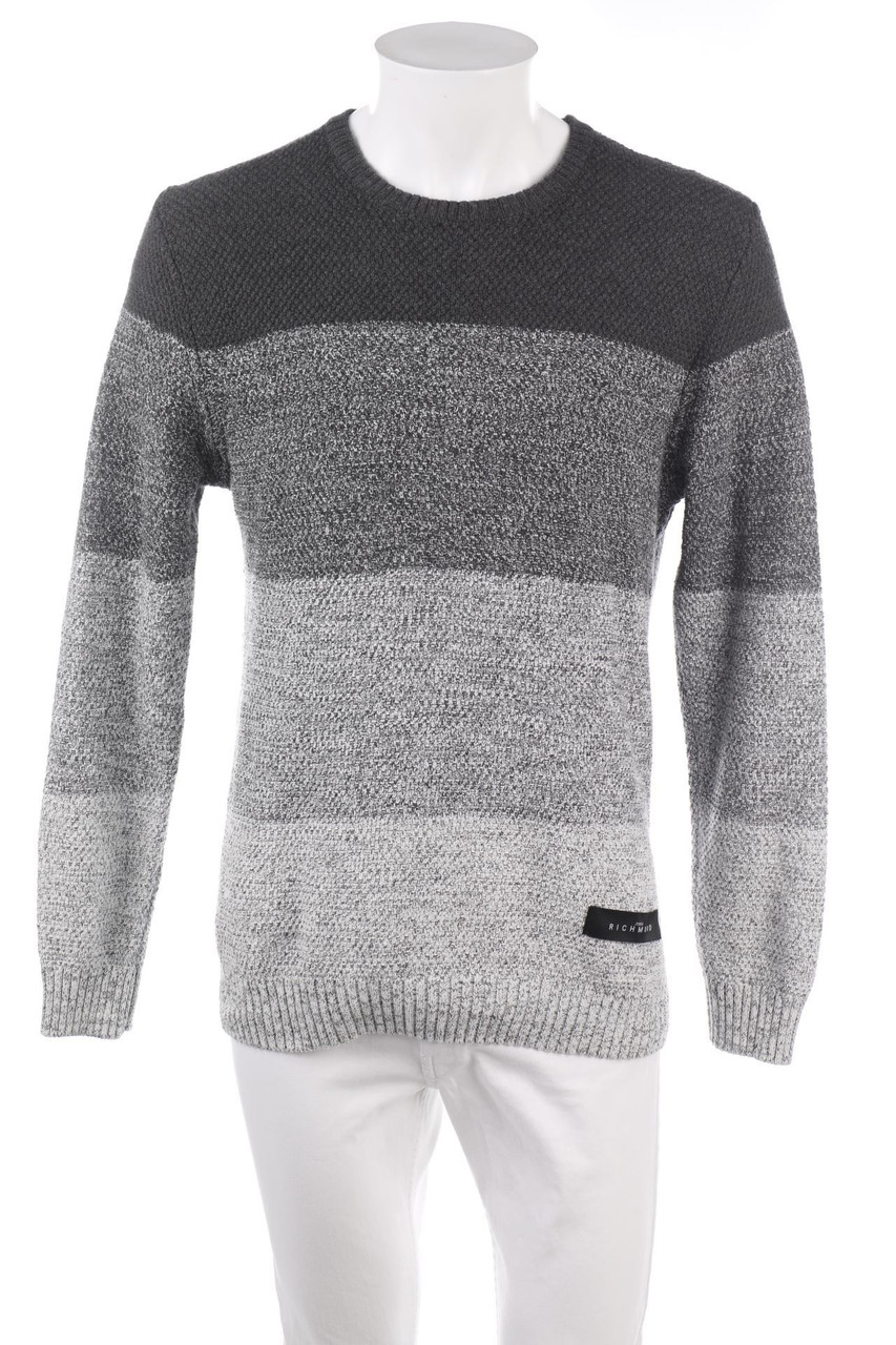 RICHMOND - Streifen-Pullover mit Logo-Badge - 50