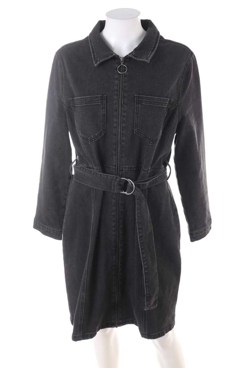 Ohne Label - Jeanskleid mit Gürtel - L