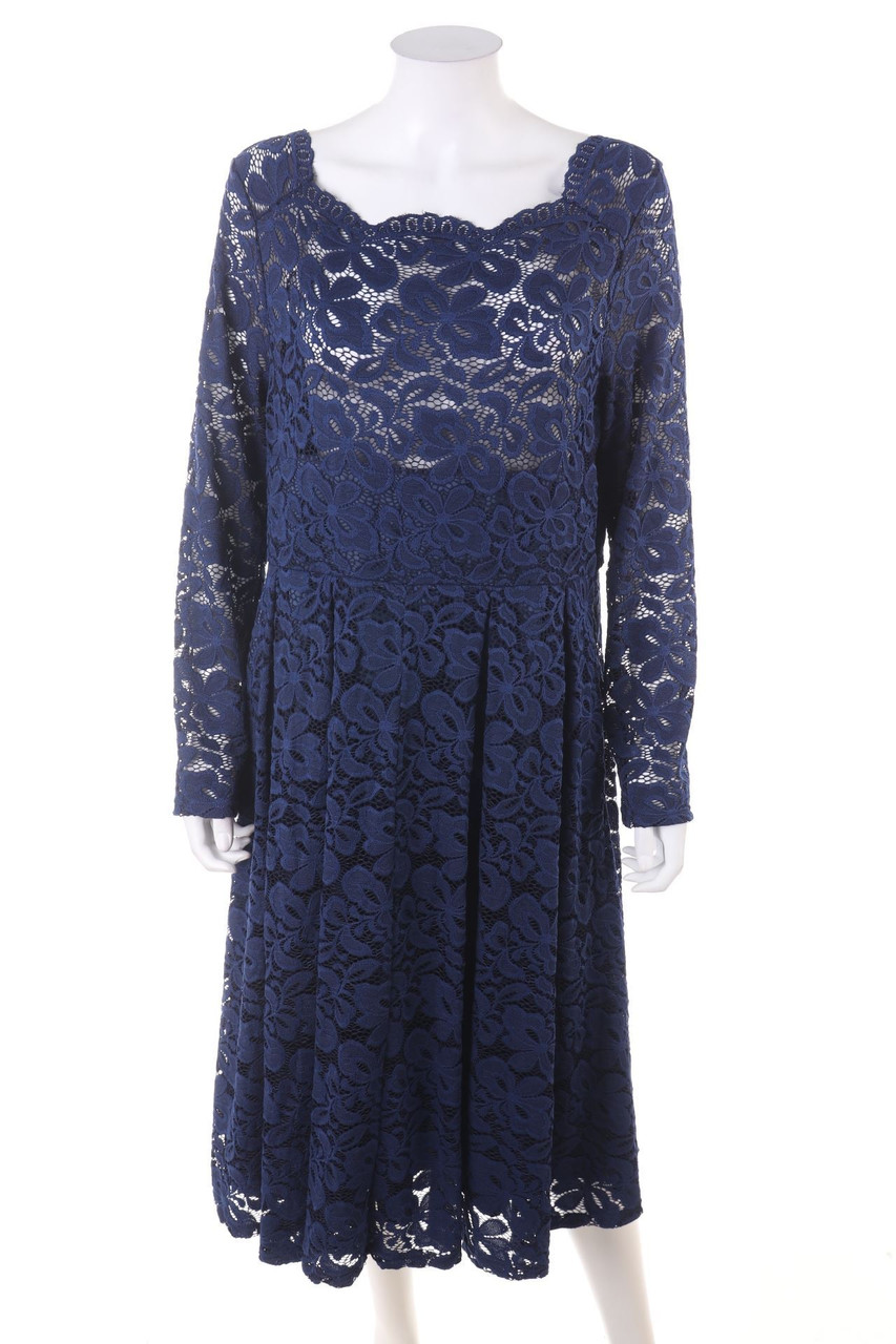 Ohne Label - Spitzen-Abendkleid - D 46