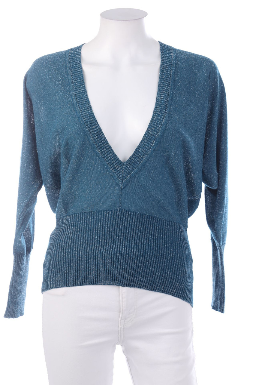 SECONDHAND - Batwing-Pullover mit tiefem Ausschnitt - S