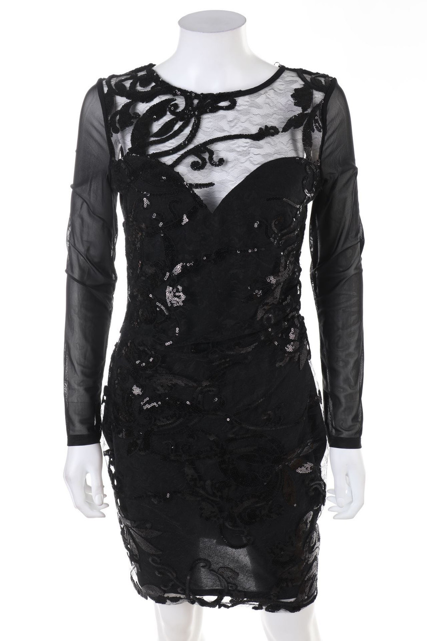 LIPSY - Kleid mit Mesh-Einsatz - L