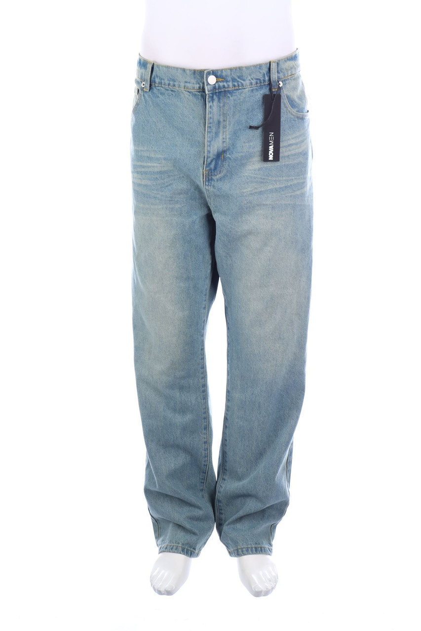 Nova Men - Used Look Straight Cut Jeans - W40