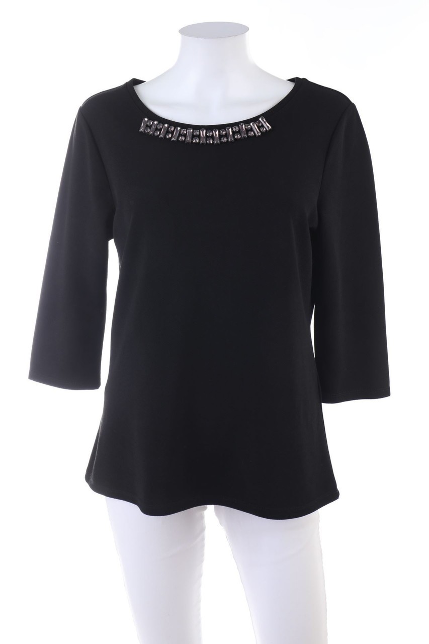 CAMAÏEU - 3/4-Arm-Shirt mit Schmuckstein-Applikation - D 40