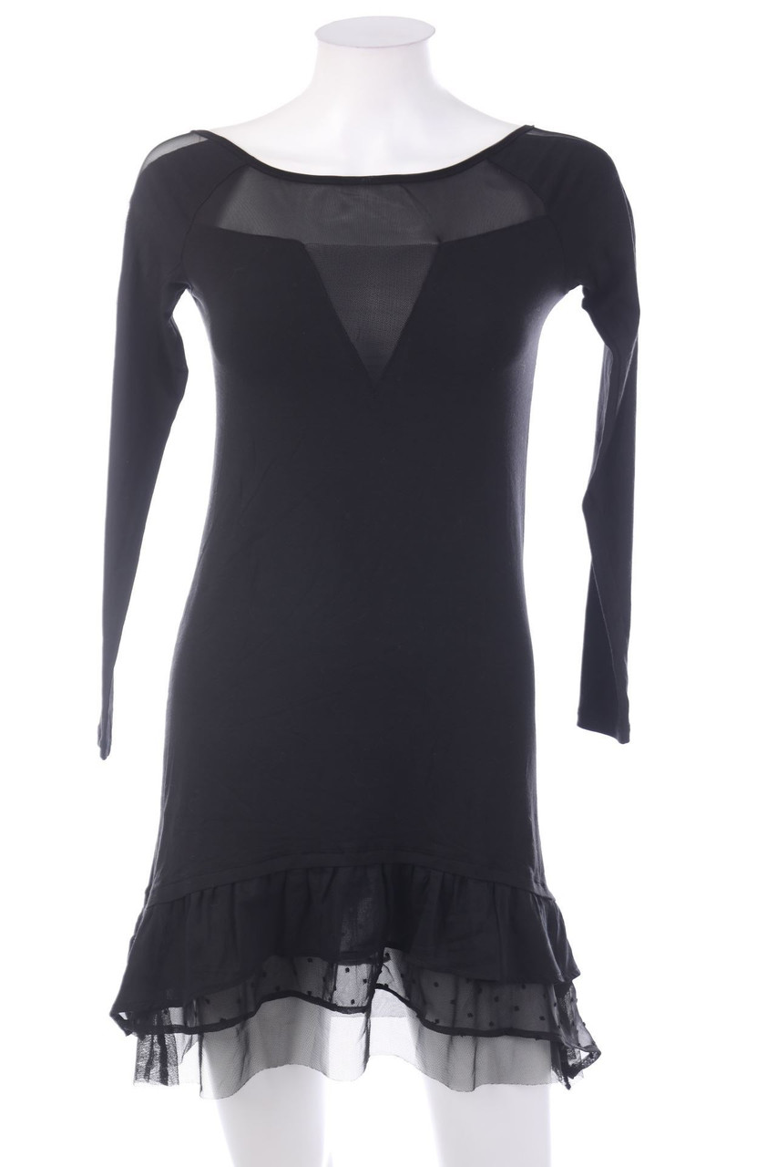 MAGENTA - Minikleid mit Mesh-Einsatz - S