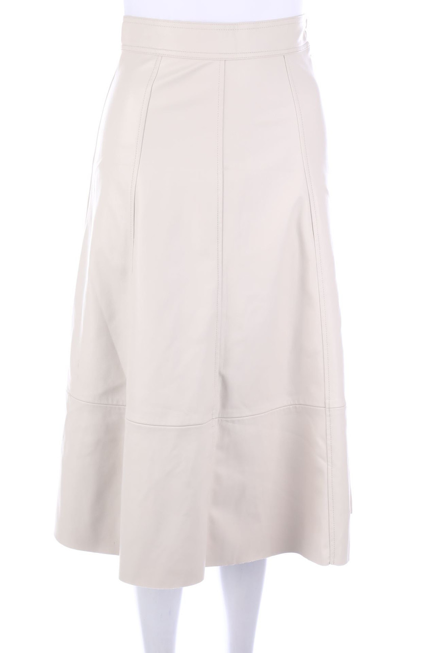 H&M - Midi-Faux Leather-Rock - XS