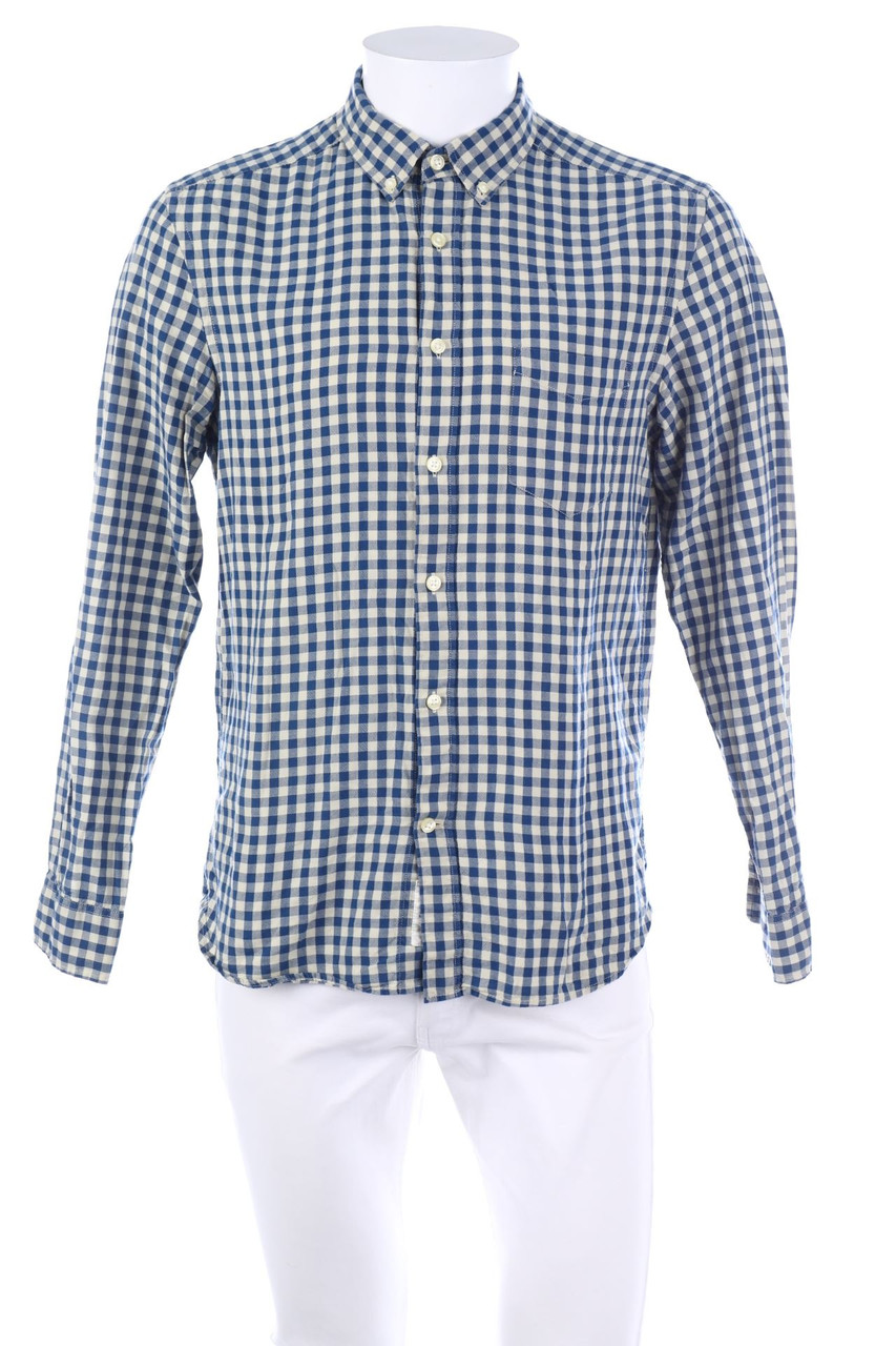 H&M - kariertes Button-down-Hemd aus Baumwolle - M