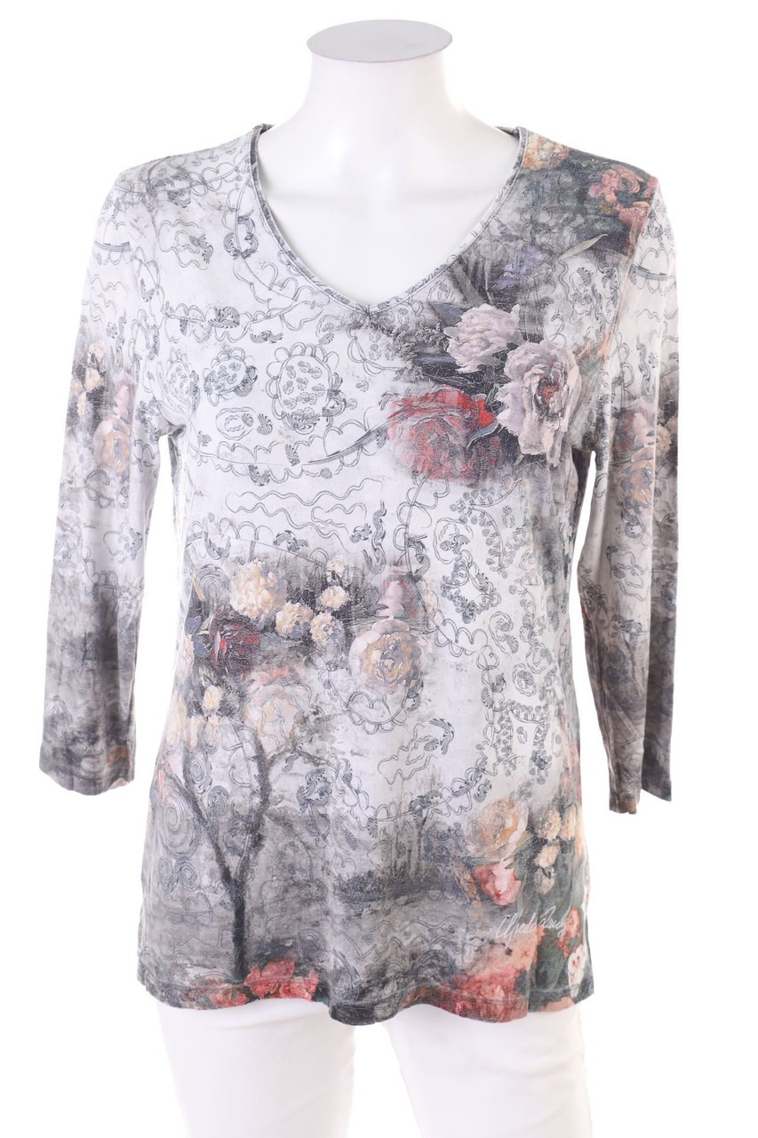 Alfredo Pauly - Longsleeve-Shirt mit Blumen-Print - L