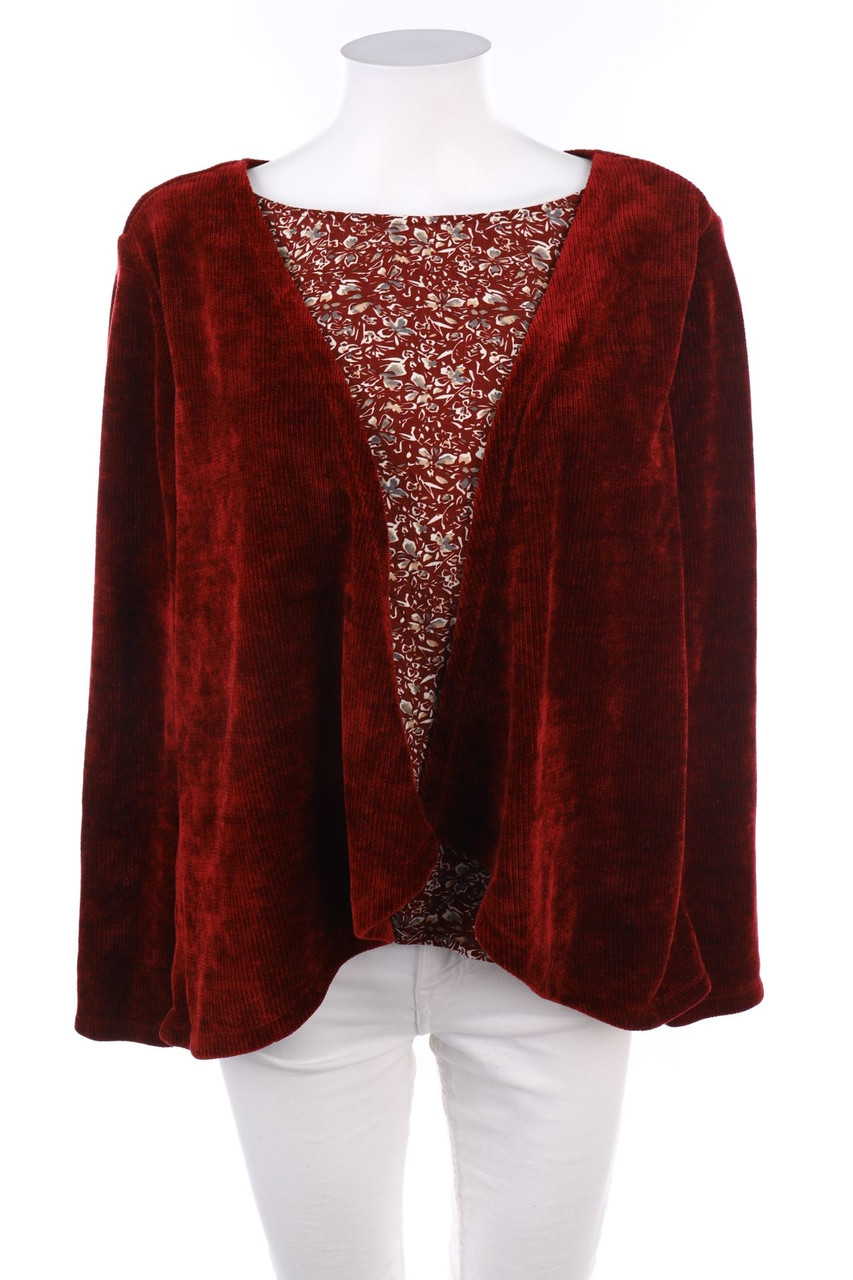 BEXLEYS - Strick-Pullover im Layer Look mit Samt - XL