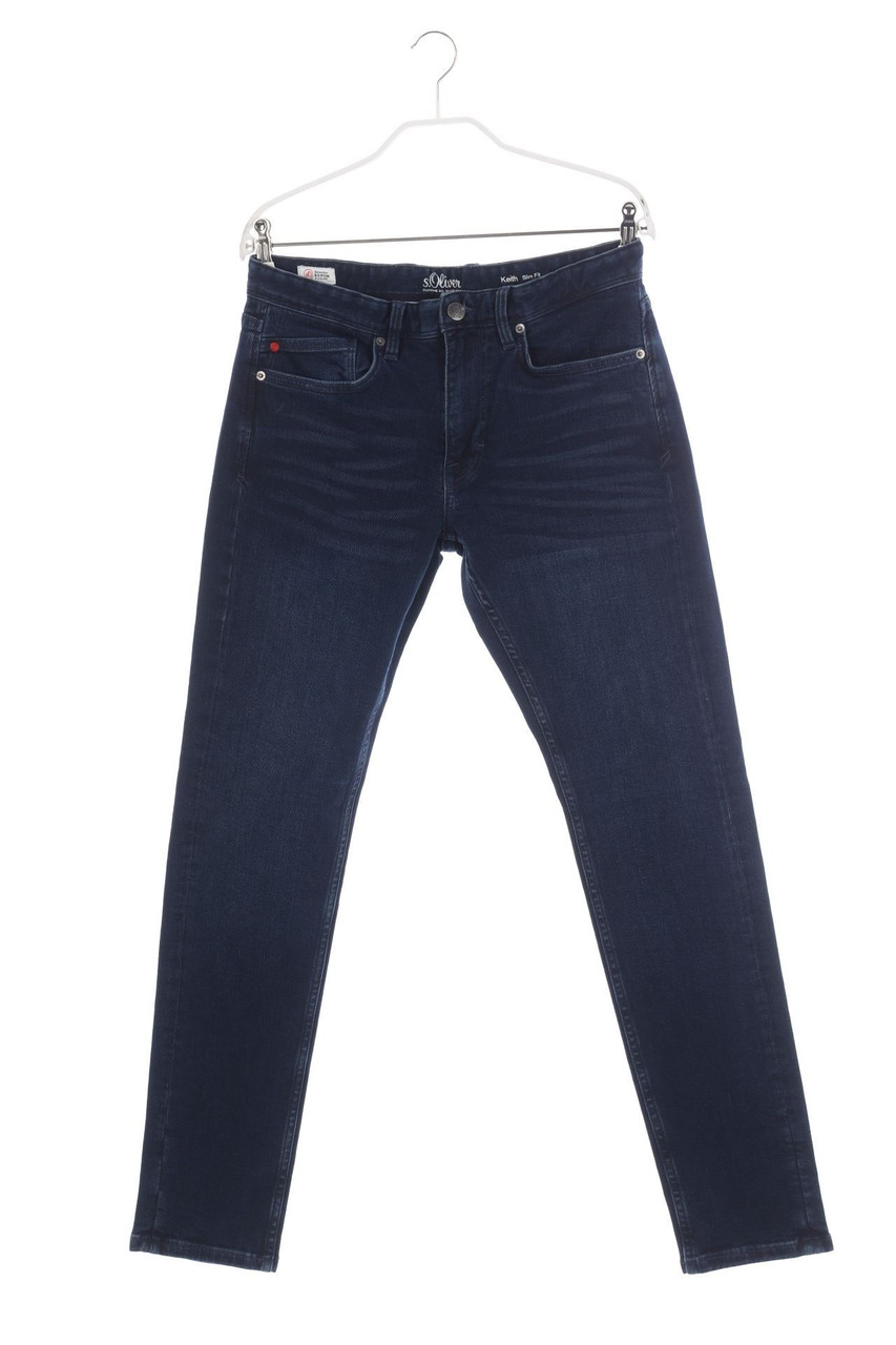 s.Oliver - Used Look Slim-Jeans mit Logo-Badge - W29