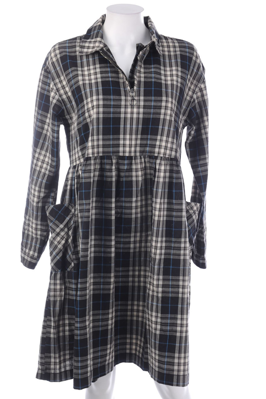 CALIFORNIA DREAM WHO.A.U - Karo-Kleid mit aufgesetzten Taschen - L