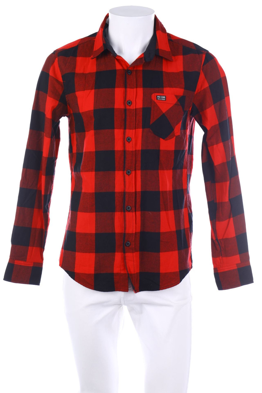 JEAN PASCALE - Baumwoll-kariertes Hemd - S