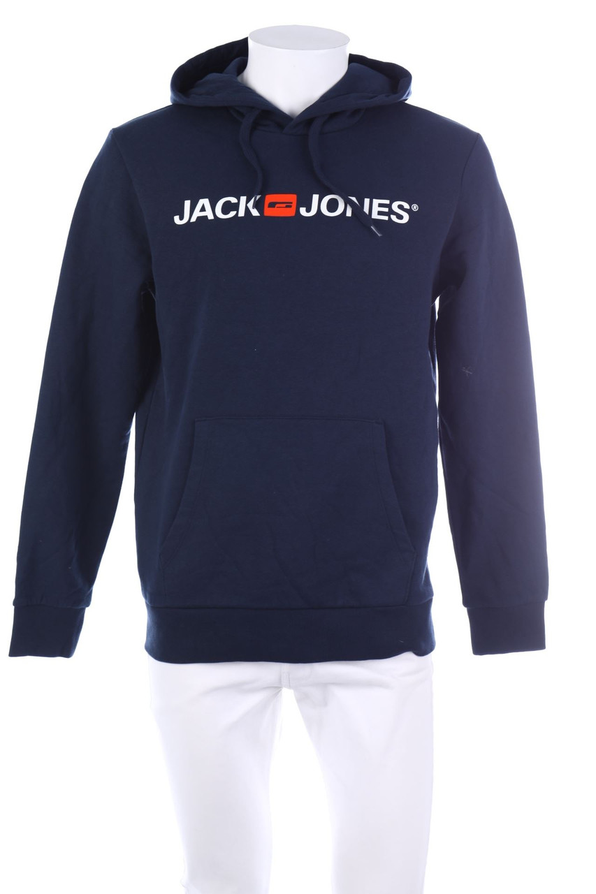 JACK & JONES - Kapuzen-Pullover mit Logo-Print - M