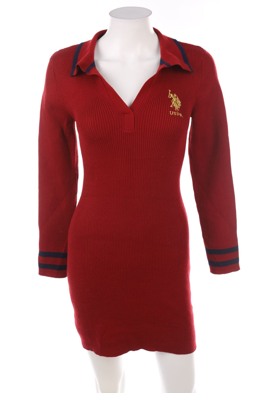 U.S. POLO ASSOCIATION - Strickkleid mit Kragen - M