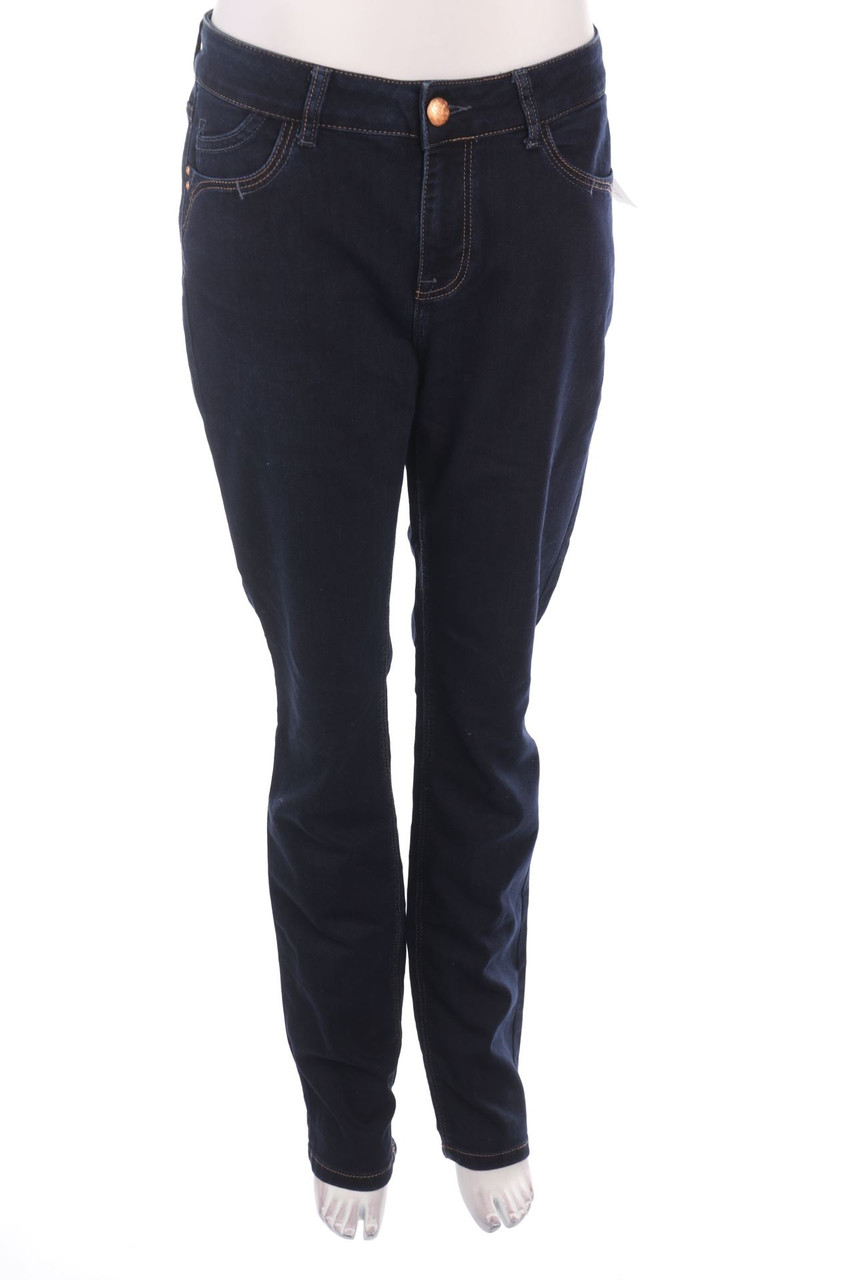 COOL CODE - Dark Denim Straight Cut Jeans - L