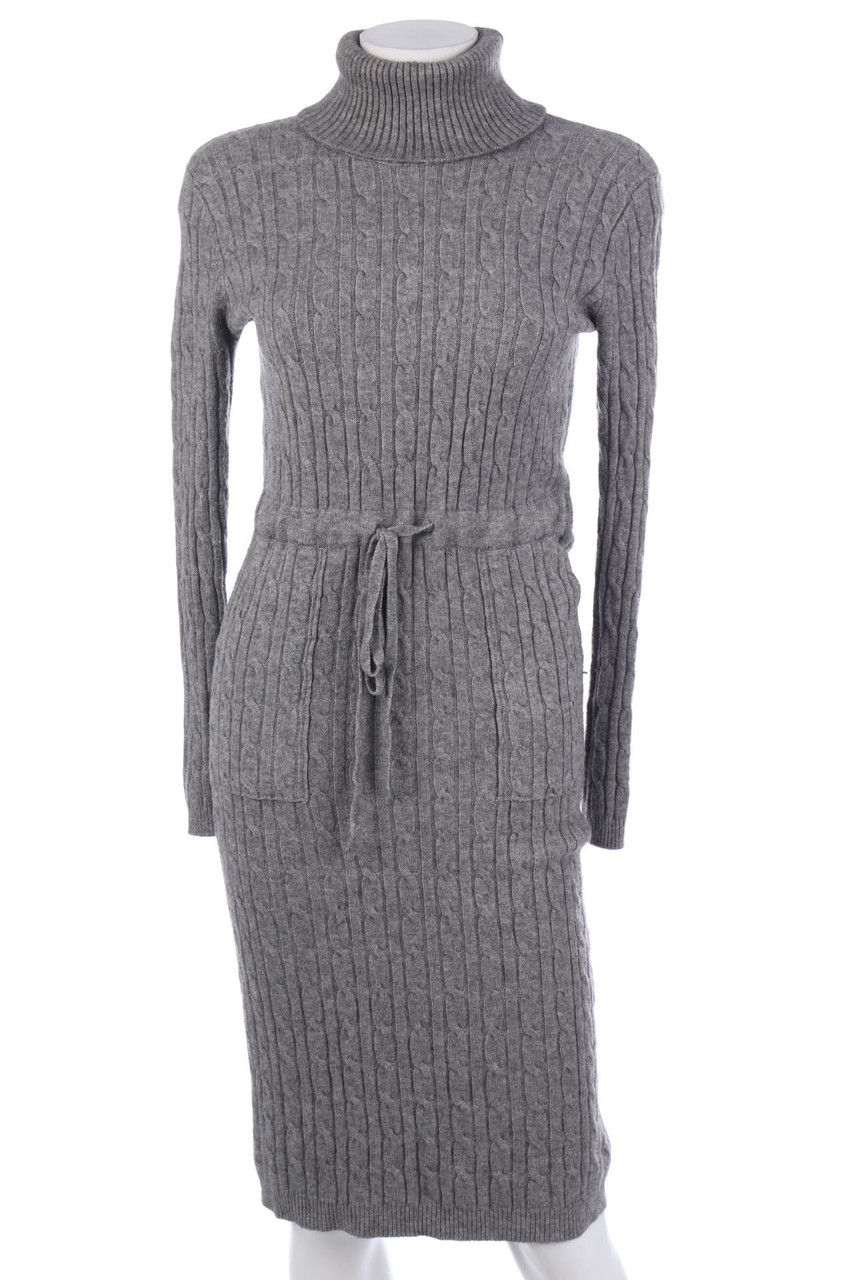 Ohne Label - Strickkleid mit Tunnelzug - S