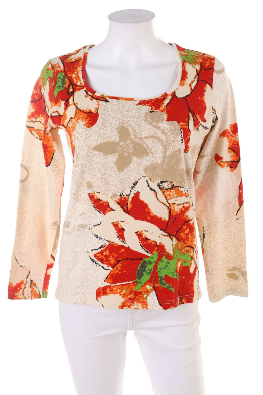 Street One - Longsleeve-Shirt mit Blumen-Print - L