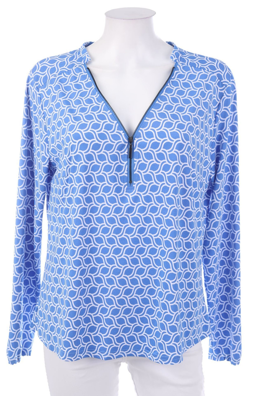 Ohne Label - Print-Longsleeve-Shirt mit Zipper - D 44