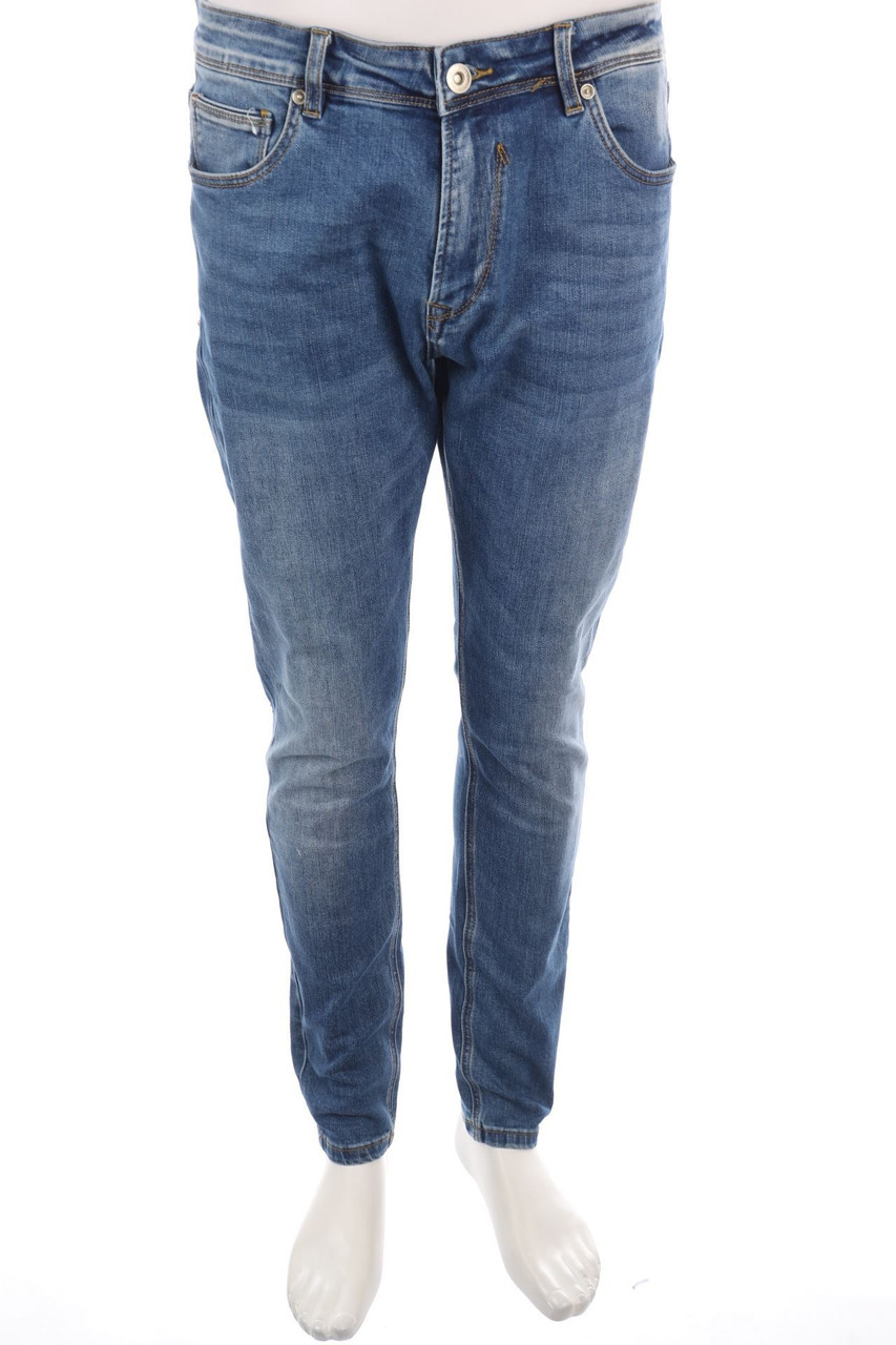 Gianni Lupo - Used Look Skinny-Jeans mit Logo-Badge - W34