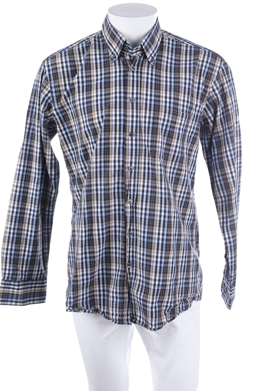 Christian Berg - kariertes Button-down-Hemd - M