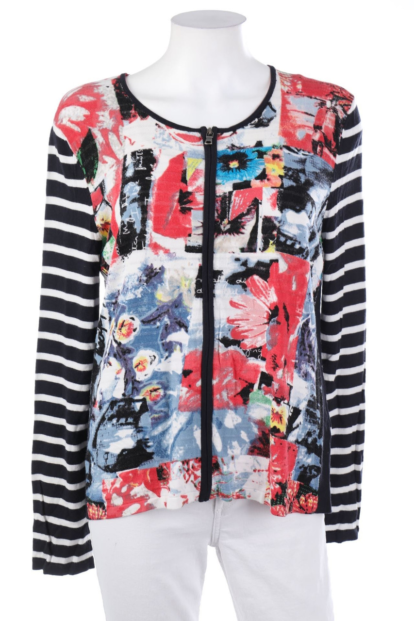 TAIFUN - Cardigan mit Blumen-Print - D 42