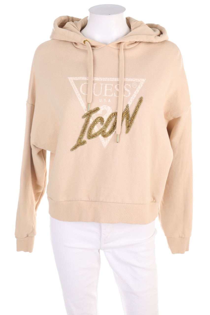 GUESS - Kapuzen-Pullover mit Logo-Print - S