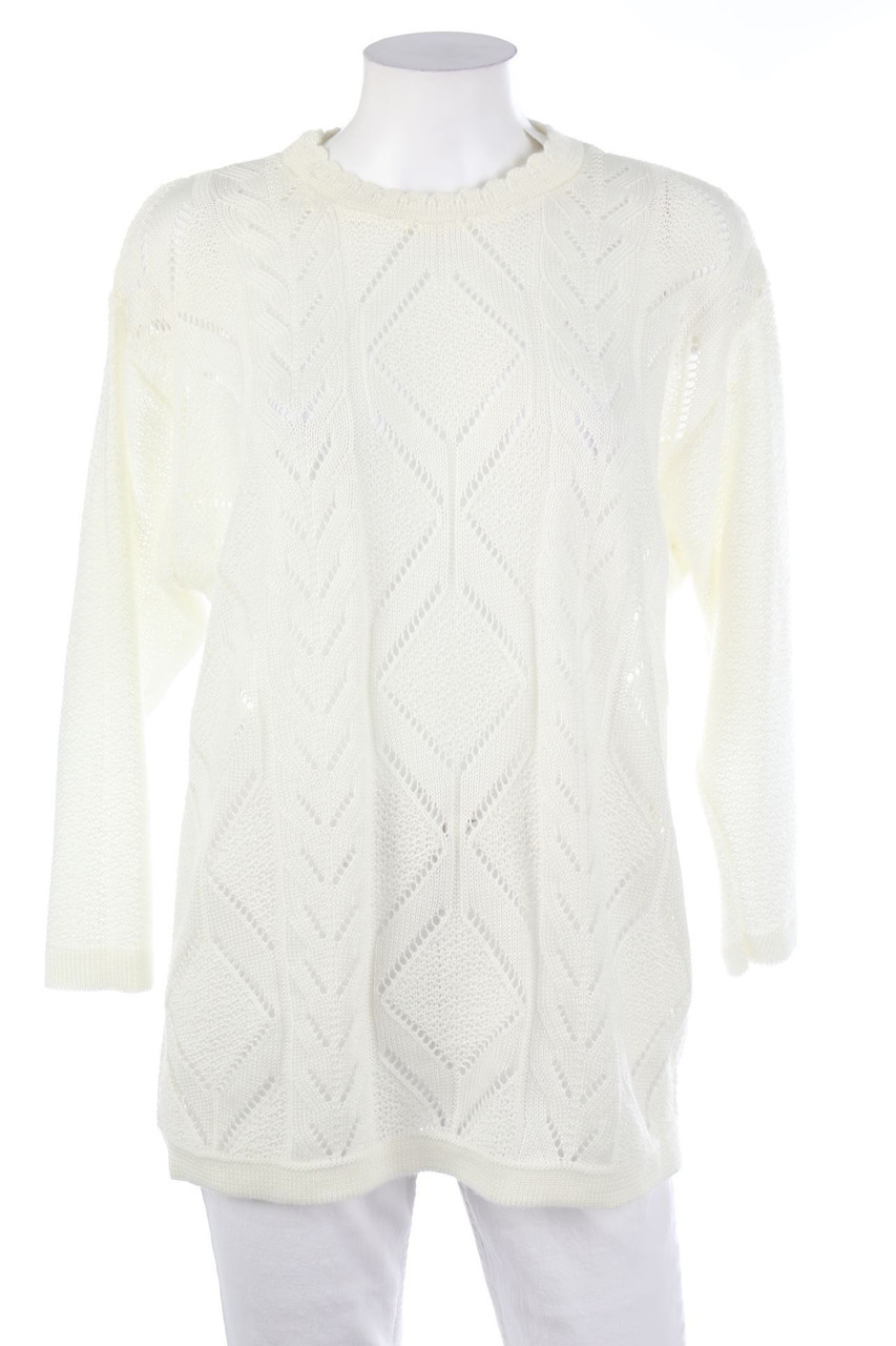 Ohne Label - Strick-Pullover aus Lochstrick - D 42