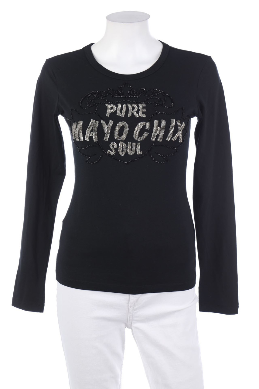 Mayo Chix - Longsleeve-Shirt mit Perlen - D 38