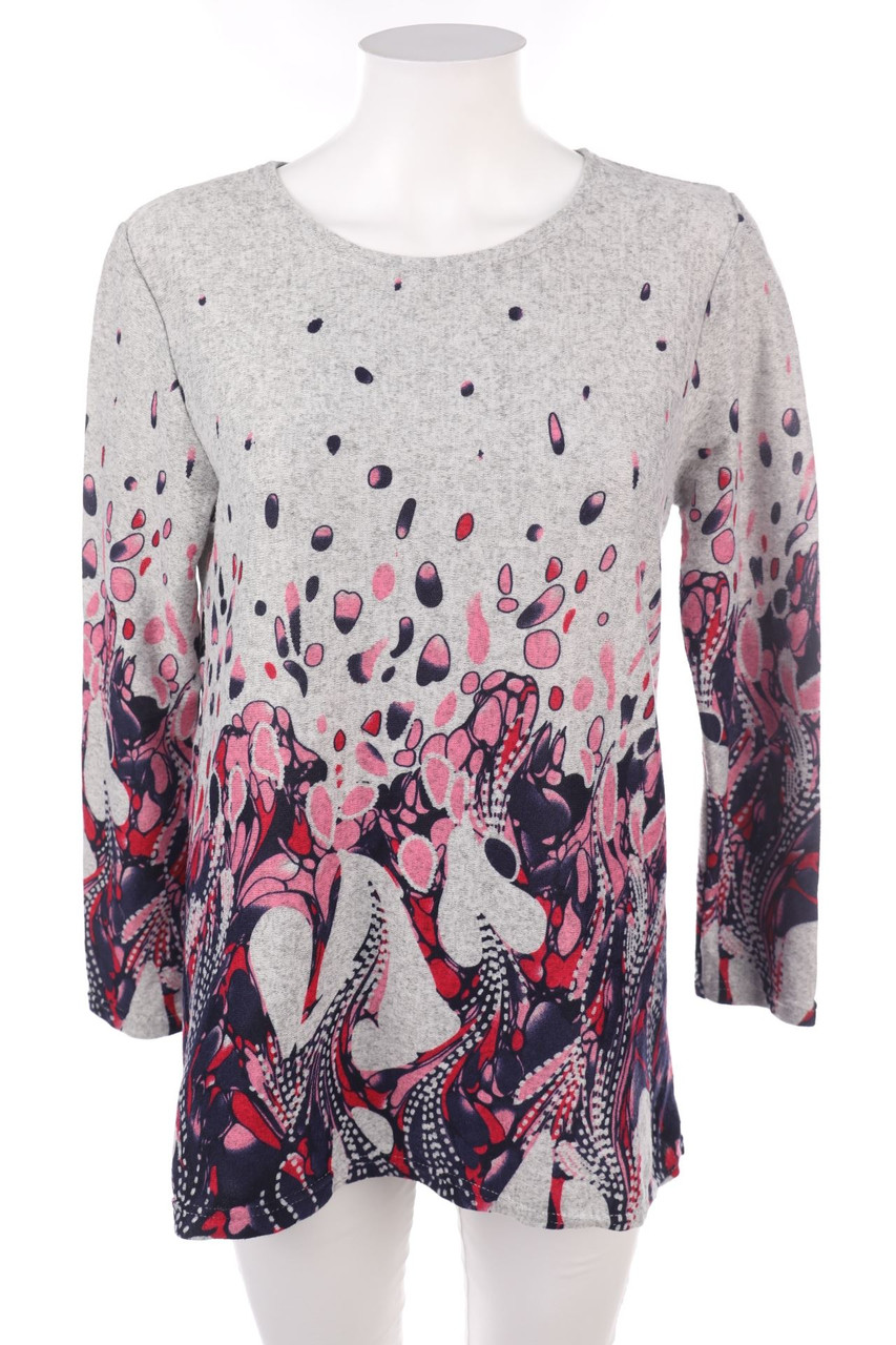 Ohne Label - Longsleeve-Shirt mit Print - L