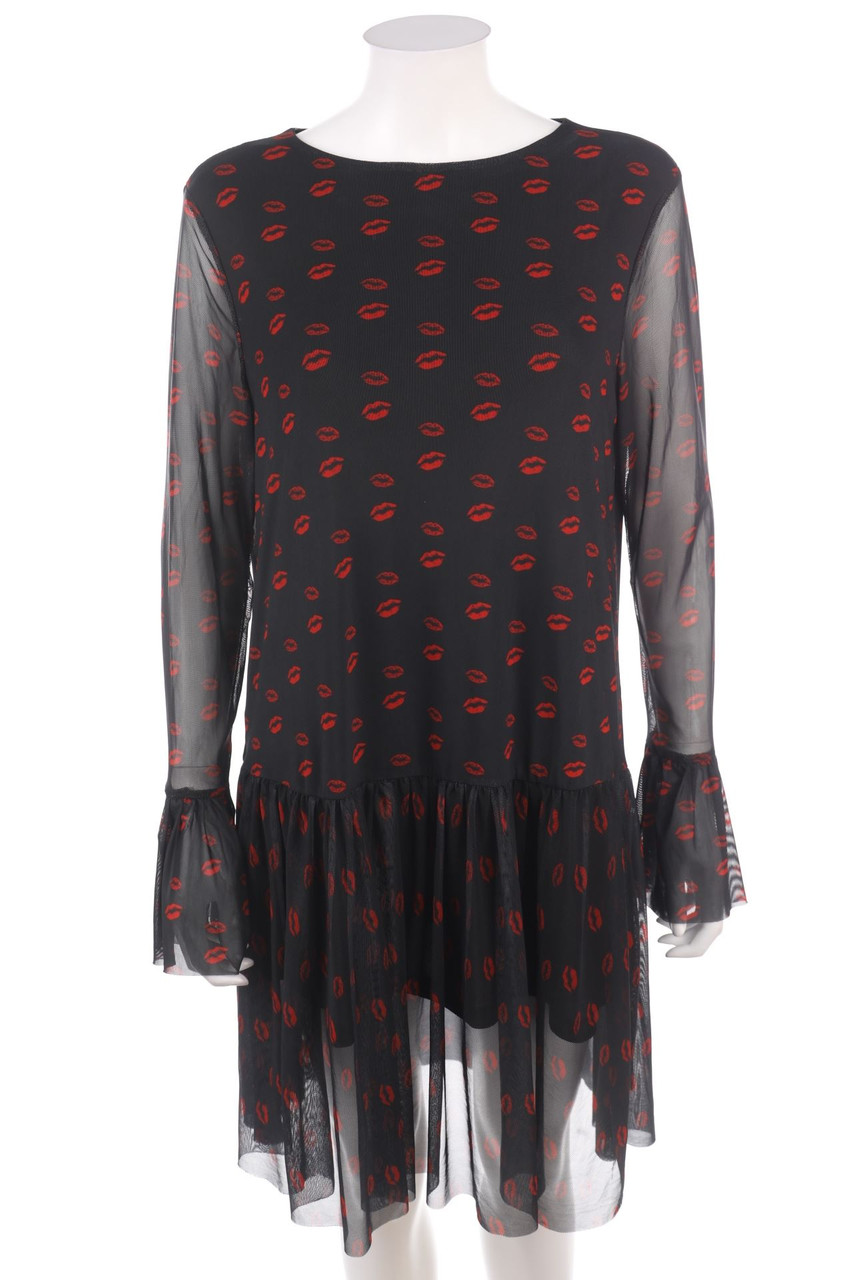 NA-KD - Kleid mit Mesh-Einsatz - M