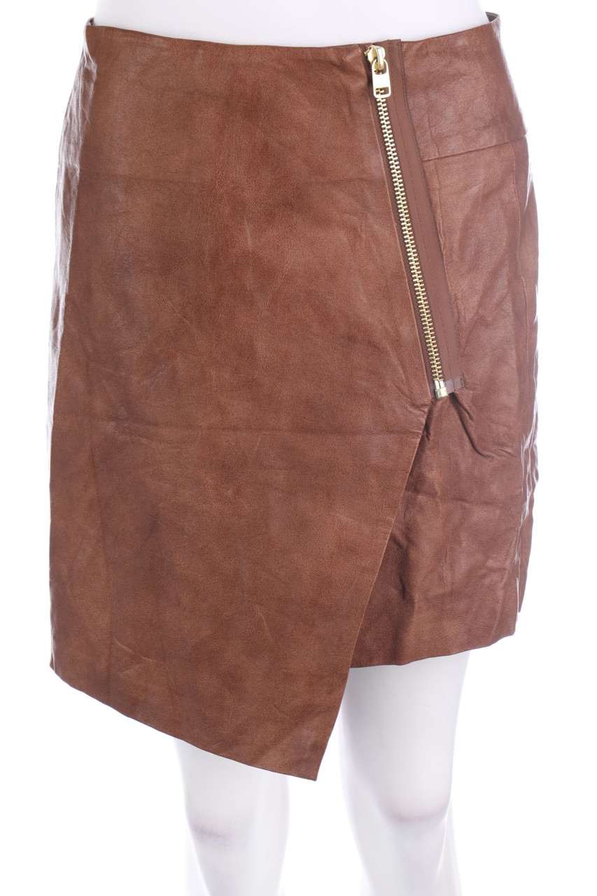 H&M - Faux Leather-Mini-Rock - M