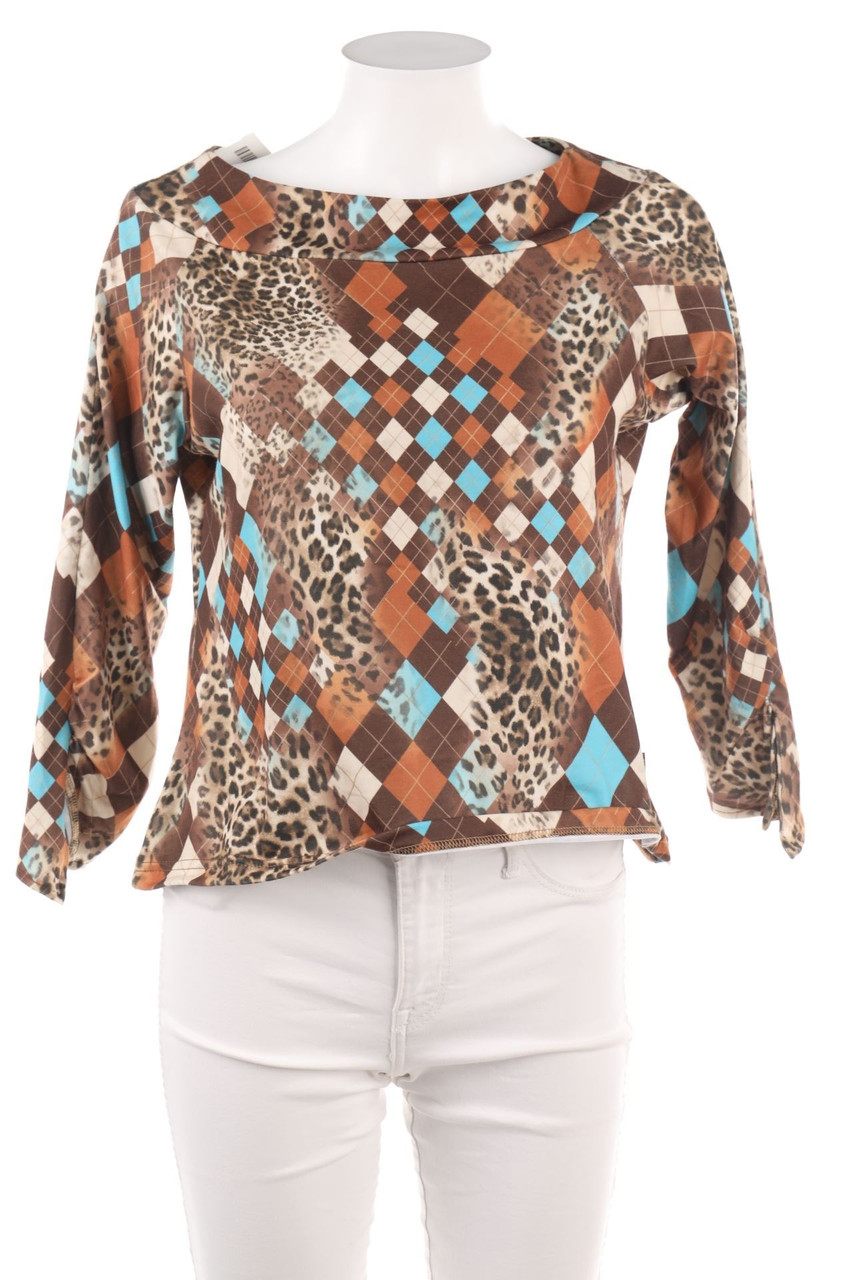 Ohne Label - Longsleeve-Shirt mit Print - L