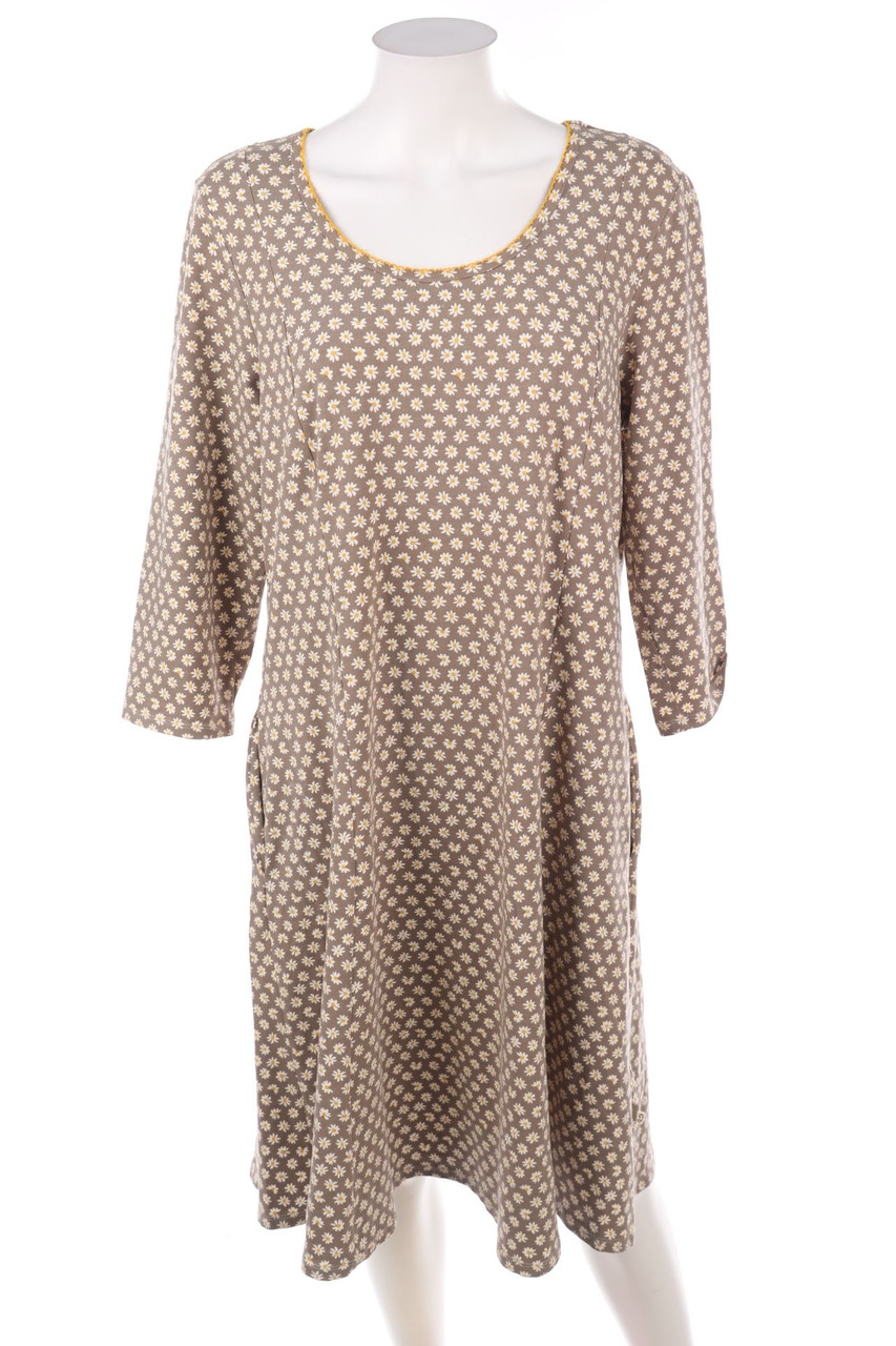 Deerberg - Baumwoll-Kleid mit Blumen-Print - L