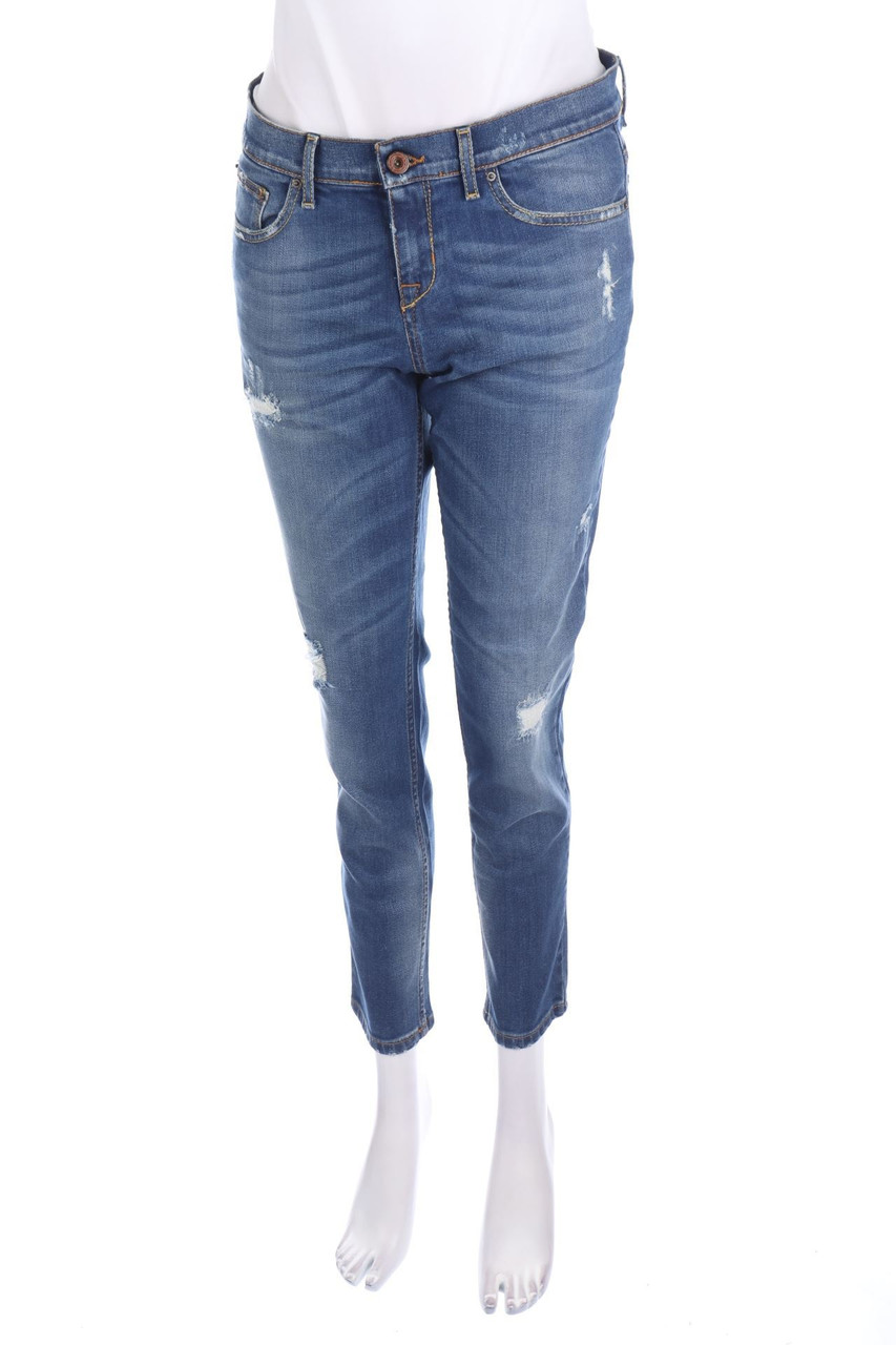 BENETTON JEANS - Destroyed Straight Cut Jeans - W27