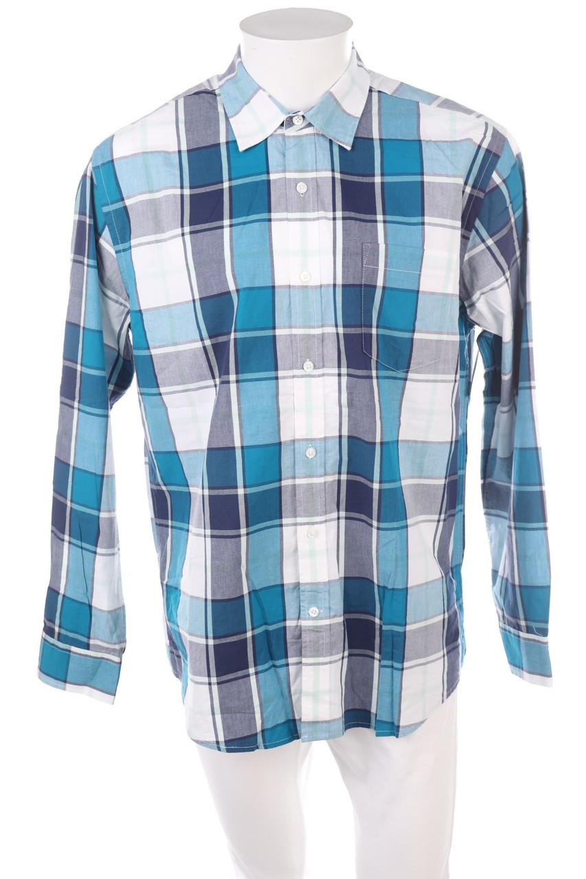 amazon essentials - Baumwoll-kariertes Hemd - L