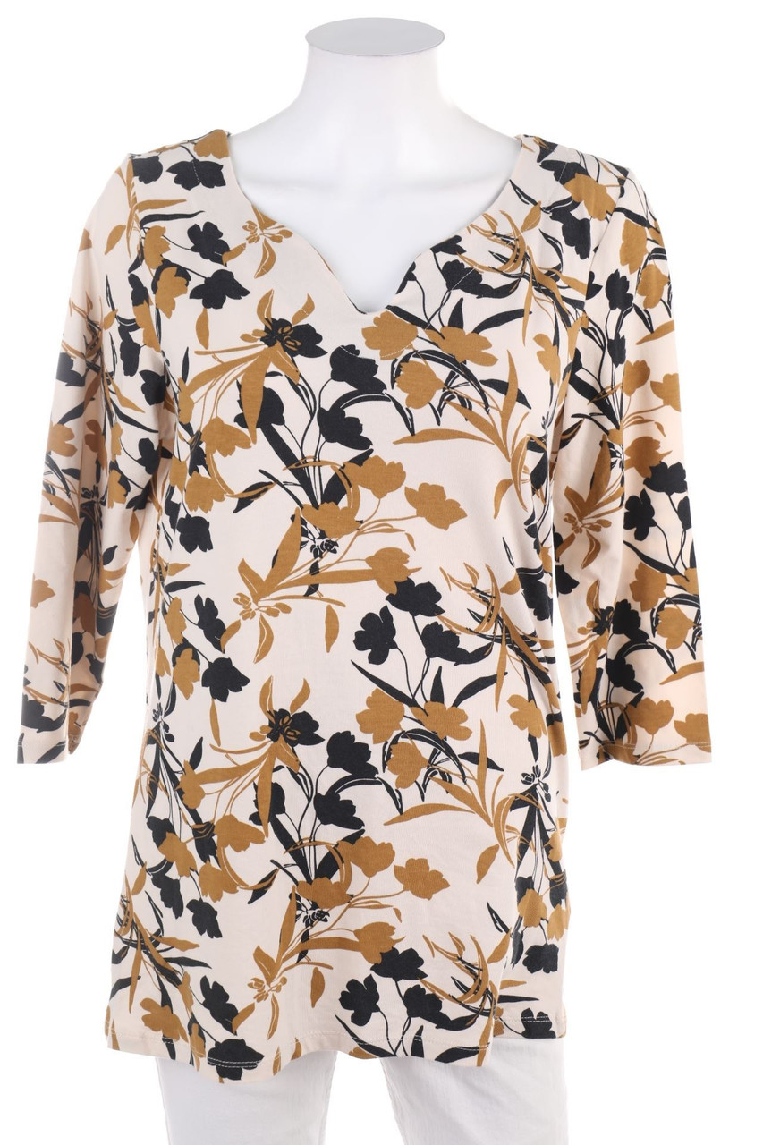 Ohne Label - 3/4-Arm-Shirt mit Blumen-Print - D 42