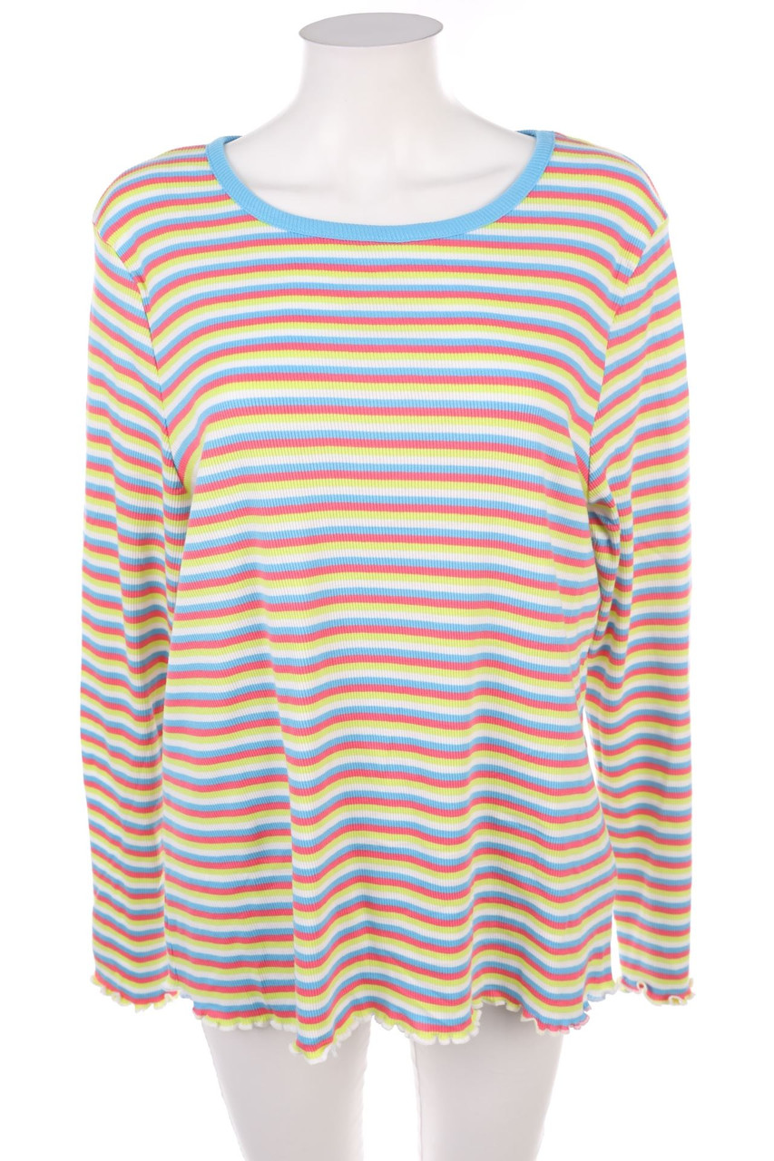 RAINBOW - Baumwoll-Longsleeve-Shirt mit Streifen - 2XL