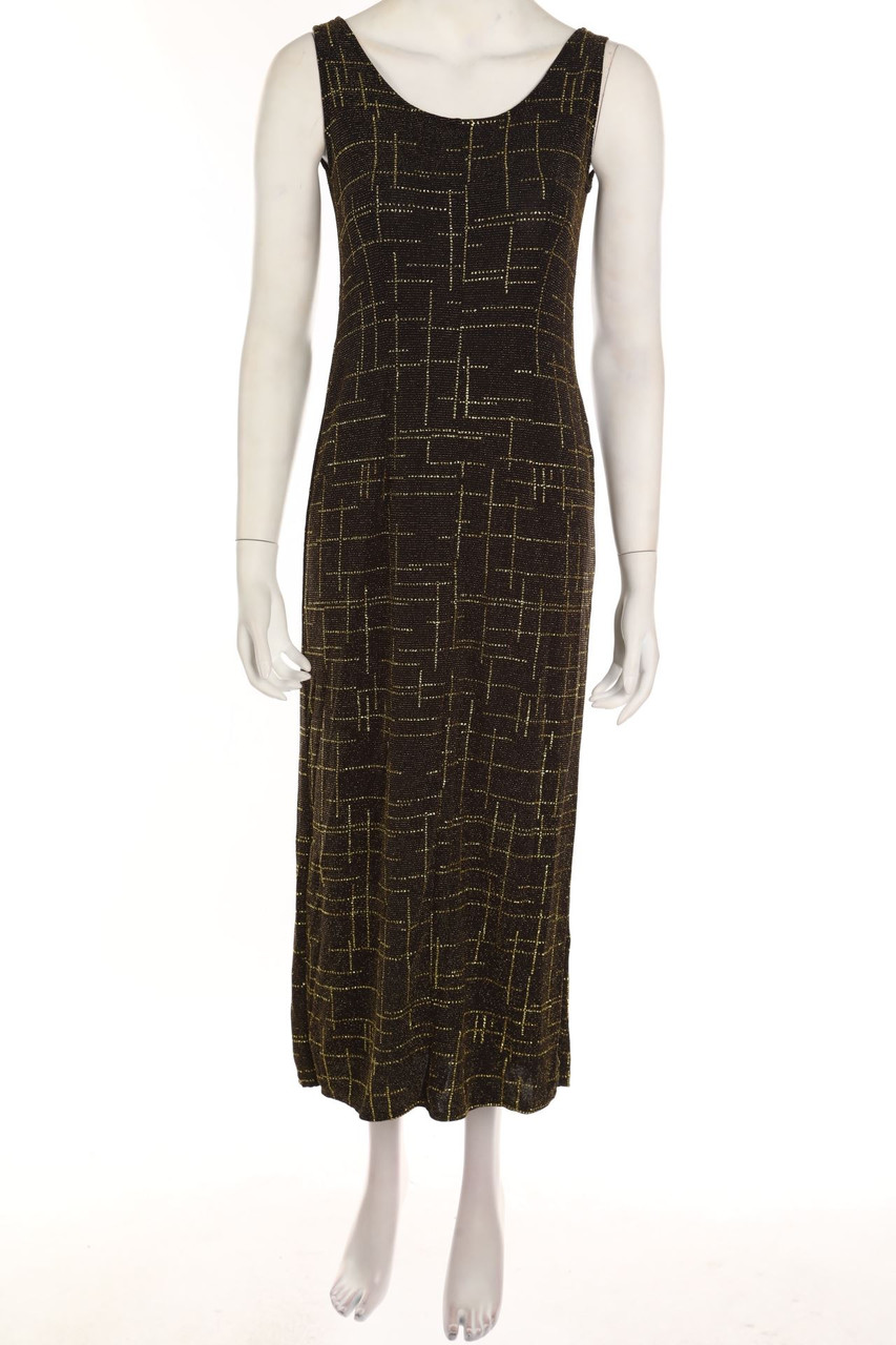 Ohne Label - Maxi-Abendkleid mit Glitzer - L